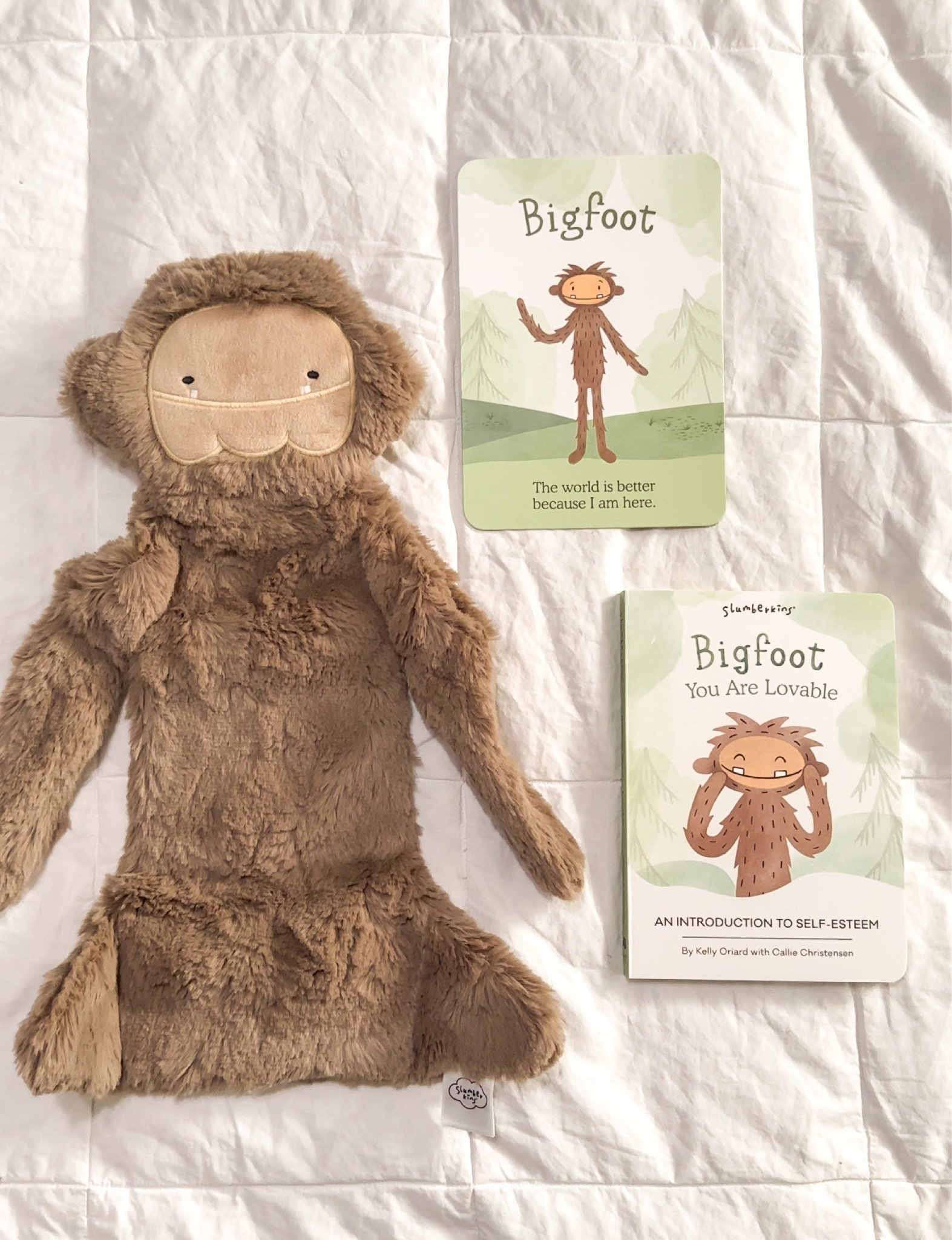 Bigfoot Slumberkins Snuggler for talking to your kids about self esteem and loving themselves - use code KKLEAGH for 15% off

#LTKbaby #LTKfamily #LTKkids