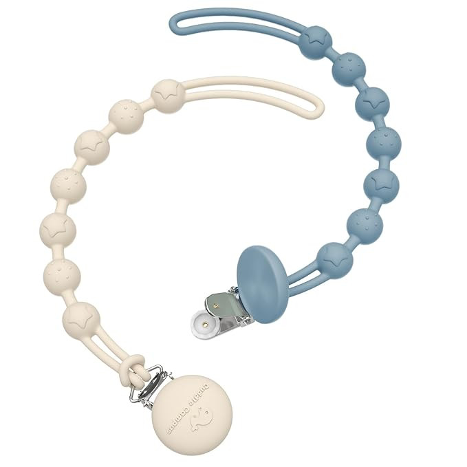 Cuddle Campus Silicone Pacifier Clip Holder with One Piece Design, Pack of 2 Soft Flexible Binky ... | Amazon (US)