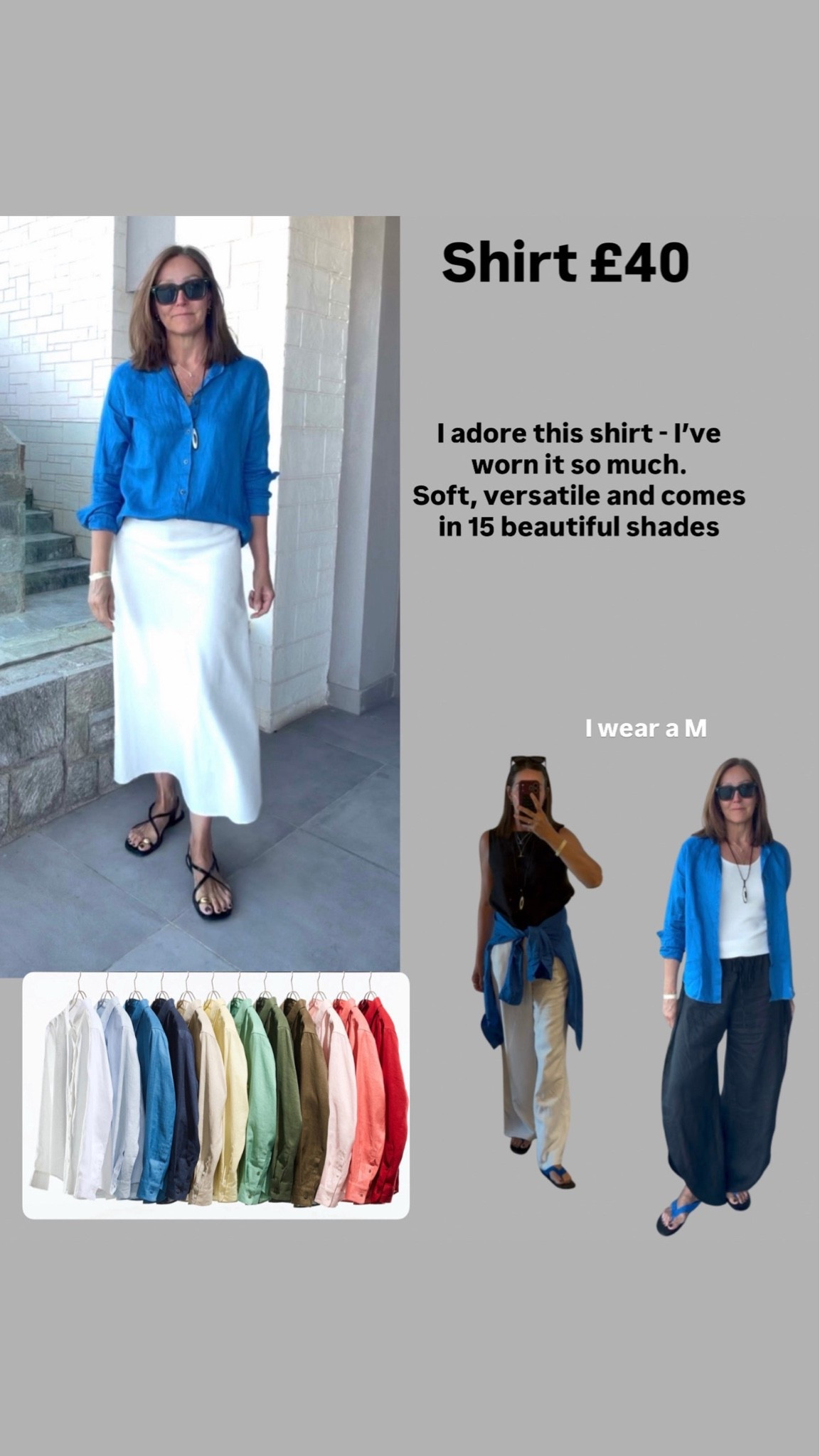 One of my best ever buys. I adore linen shirts and these are exceptional. The colour is divine and it’s lovely and soft. 
I wear a M

#LTKsummer #LTKstyletip