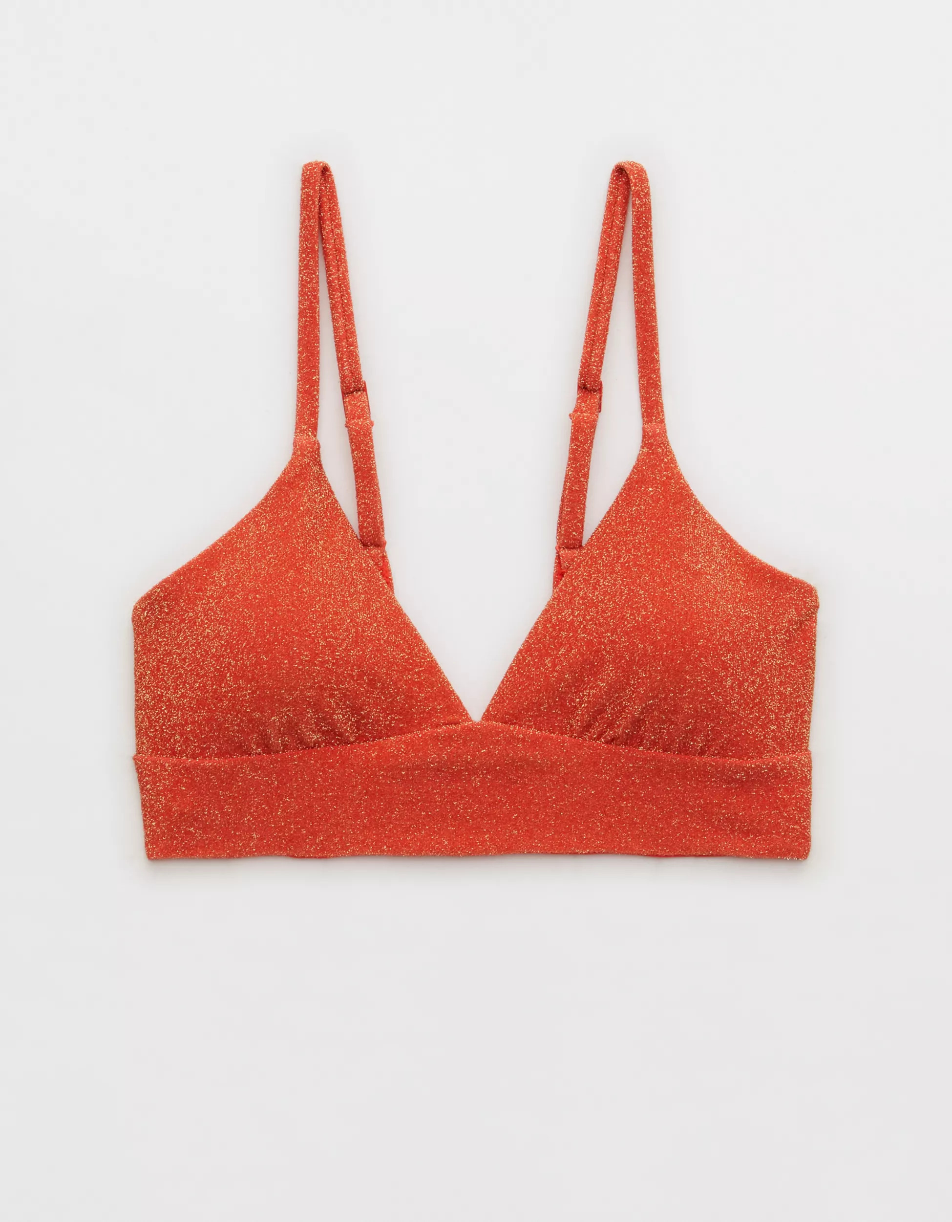 Aerie Sparkle Triangle Banded Bikini Top | Aerie