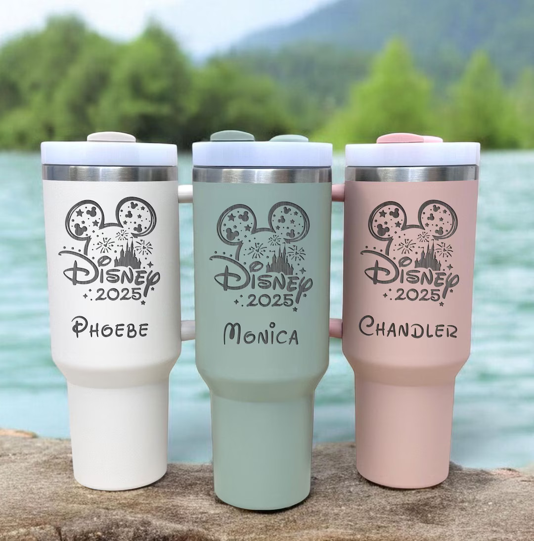 Personalized Disney 40 Oz Tumbler With Handle, First Family Disney Trip, Custom Disney Engraved C... | Etsy (US)