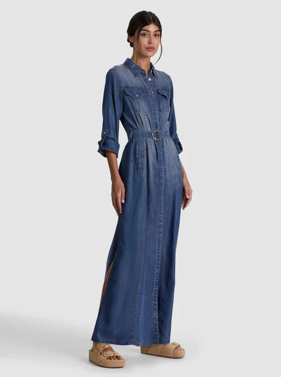 CHASSIDY MAXI DENIM DRESS | Alice + Olivia