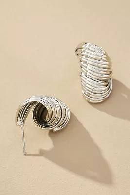 Ribbed Shell Post Earrings | Anthropologie (US)