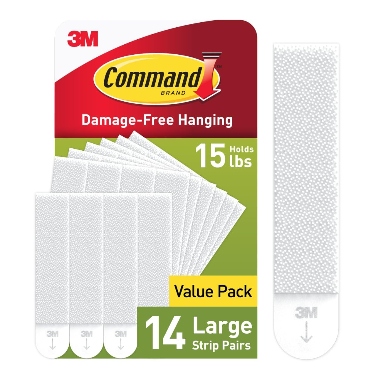 Command Large Picture Hanging Strips, White, Holds up to 16 lbs, 14-Pairs, Easy to Open Packaging | Amazon (US)