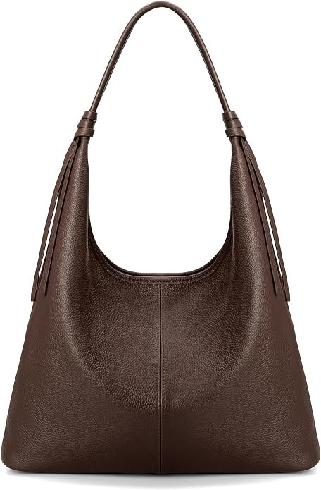 Genuine Leather Slouchy Hobo Purses for Women, Top Grain Real Leather Tote Handbags Shoulder Satc... | Amazon (US)