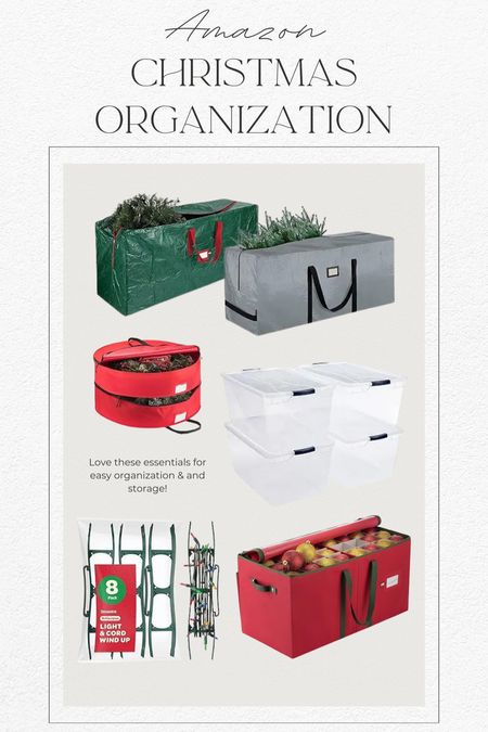 Amazon organization & storage essentials for Christmas decor // Christmas tree storage // wreath storage // ornament storage // holiday organization 

#LTKhome #LTKHoliday #LTKSeasonal