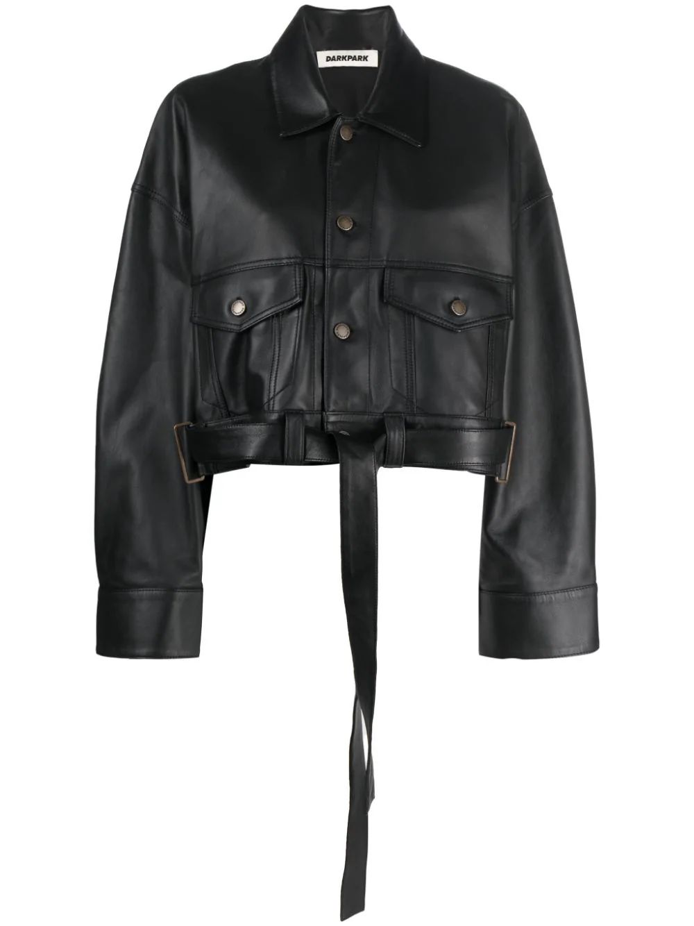 Carter leather cropped jacket | Farfetch Global