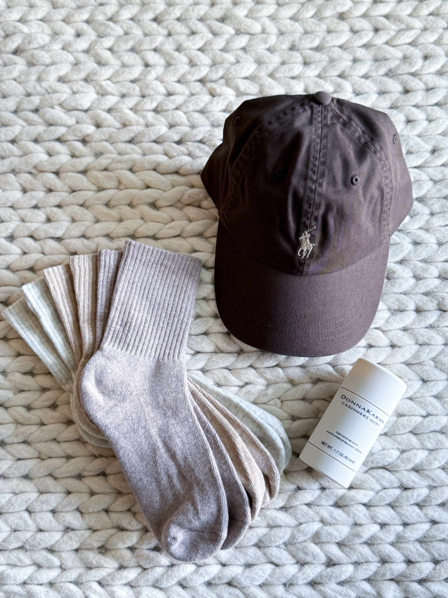 I’m officially in my fall cozy era. I just restocked my holy grail deodorant (Cashmere Mist forever), grabbed this Ralph Lauren hat in the perfect deep brown, & finally found the perfect fall sock pack from American Eagle. Elevated basics that are neutral, timeless, & just a little luxe.

ralph lauren baseball hat - american eagle socks women - fall capsule wardrobe essentials - donna karan cashmere mist deodorant - classic fall accessories - neutral fall outfit ideas - cozy fall outfit staples - women’s fall travel must haves - elevated everyday basics - casual luxe fall look - timeless fall wardrobe pieces - fall hat socks restock - influencer fall fashion favorites - fall layering accessories - minimal neutral fall fashion - top rated women’s deodorant

#LTKStyleTip #LTKActive #LTKBeauty