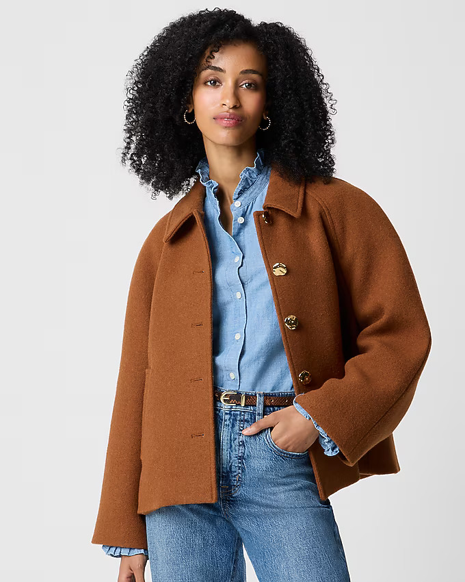 top rated4.9Summary of 28 reviewsCropped wool-blend swing coatComparable value:$298.00Your price:... | J.Crew Factory