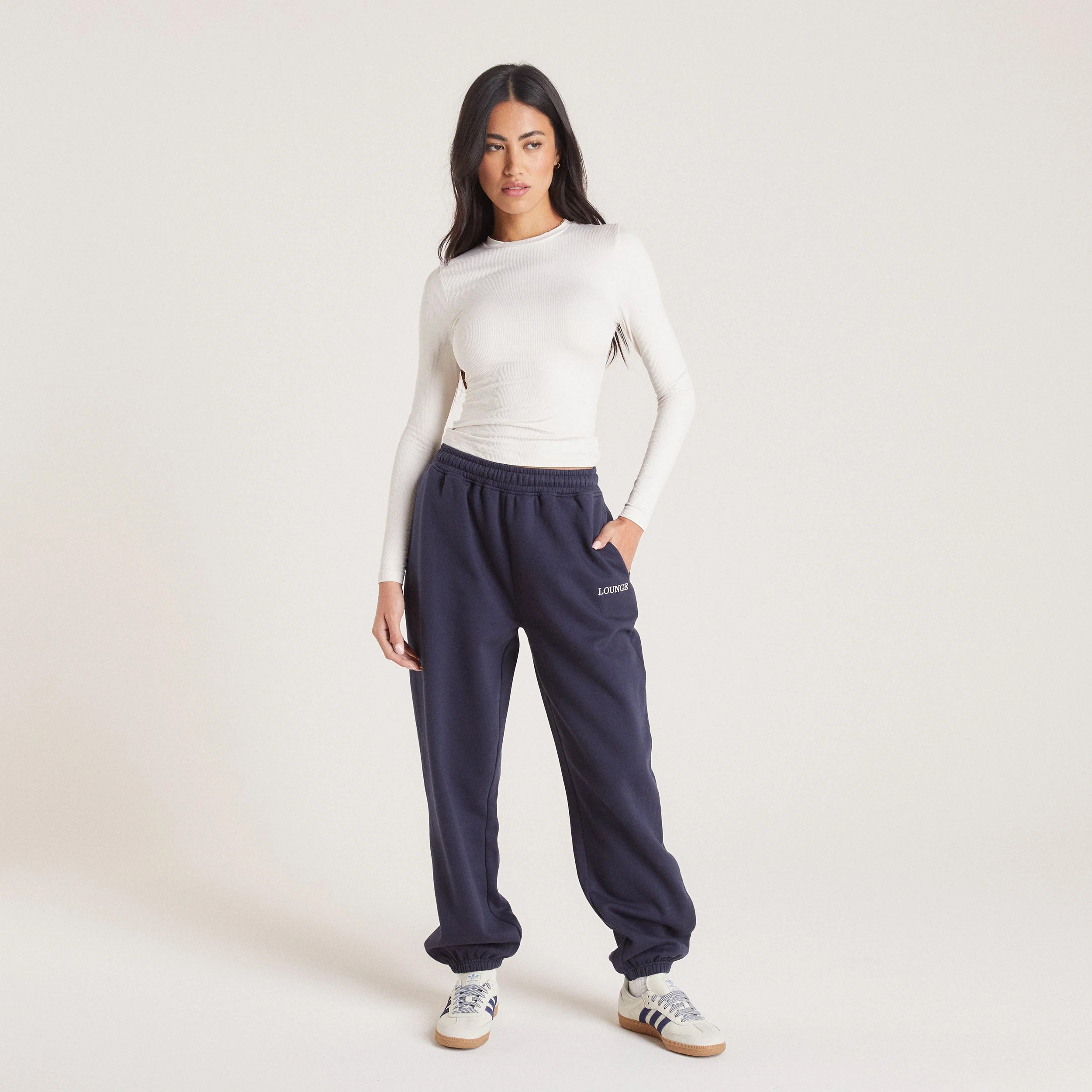 Cuffed Joggers - Ink Blue | Lounge UK