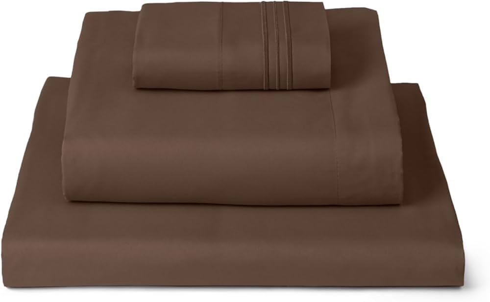 Mellanni Twin Sheets Set - 3 PC Iconic Collection Bedding - Hotel Luxury, Extra Soft, Cooling Bed... | Amazon (US)
