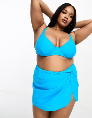 ASOS DESIGN Curve – Mix and Match – Bikini in leuchtendem Blau | ASOS (Global)