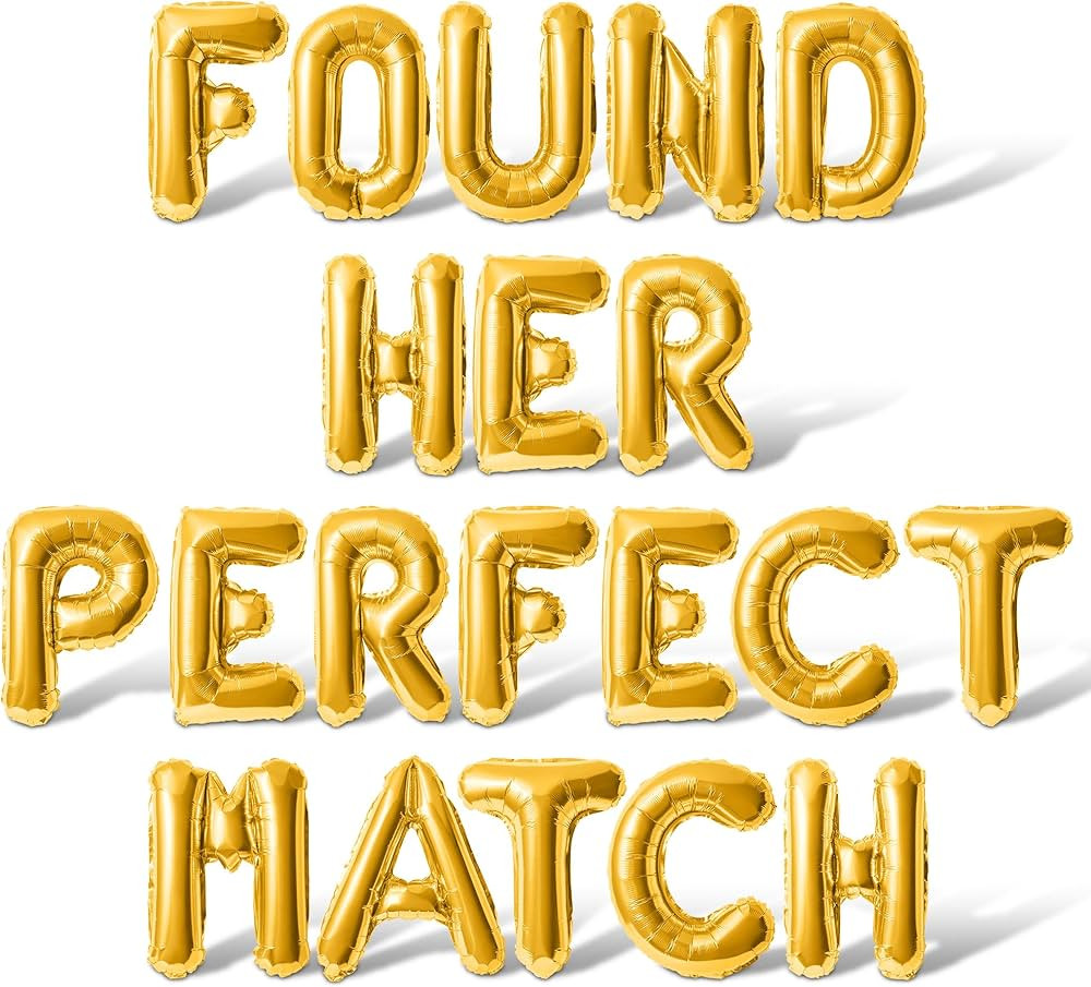 Letter Balloons - FOUND HER PERFECT MATCH 16" Inch Alphabet Letters Foil Mylar Balloon Bacheloret... | Amazon (US)
