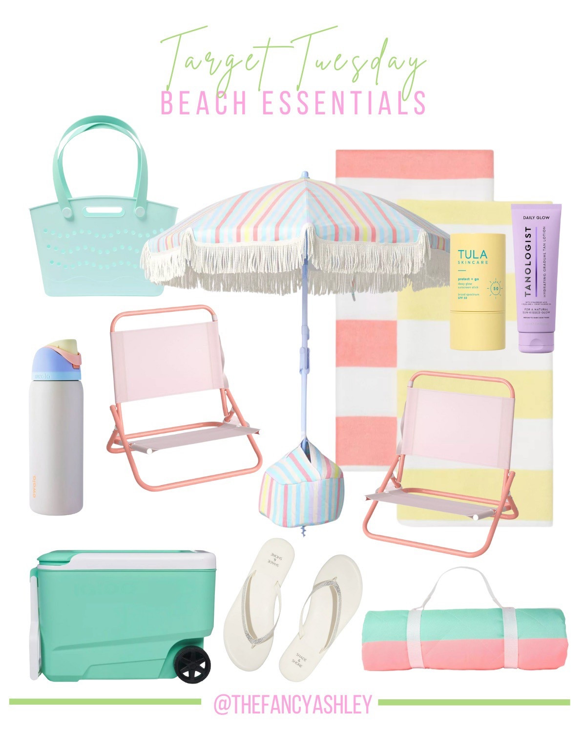 Found THE cutest beach essentials from Target—I'm talking umbrella, cooler, chairs, towels, sandals—the whole shebang! Obsessed with the colors, total summer perfection, and ready to hit the beach in style. All under $50!!!

#LTKSummerEdit #LTKSeasonal #LTKFindsUnder50