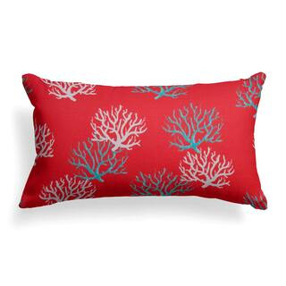 Reef Coral Lumbar Outdoor Throw Pillow | The Home Depot