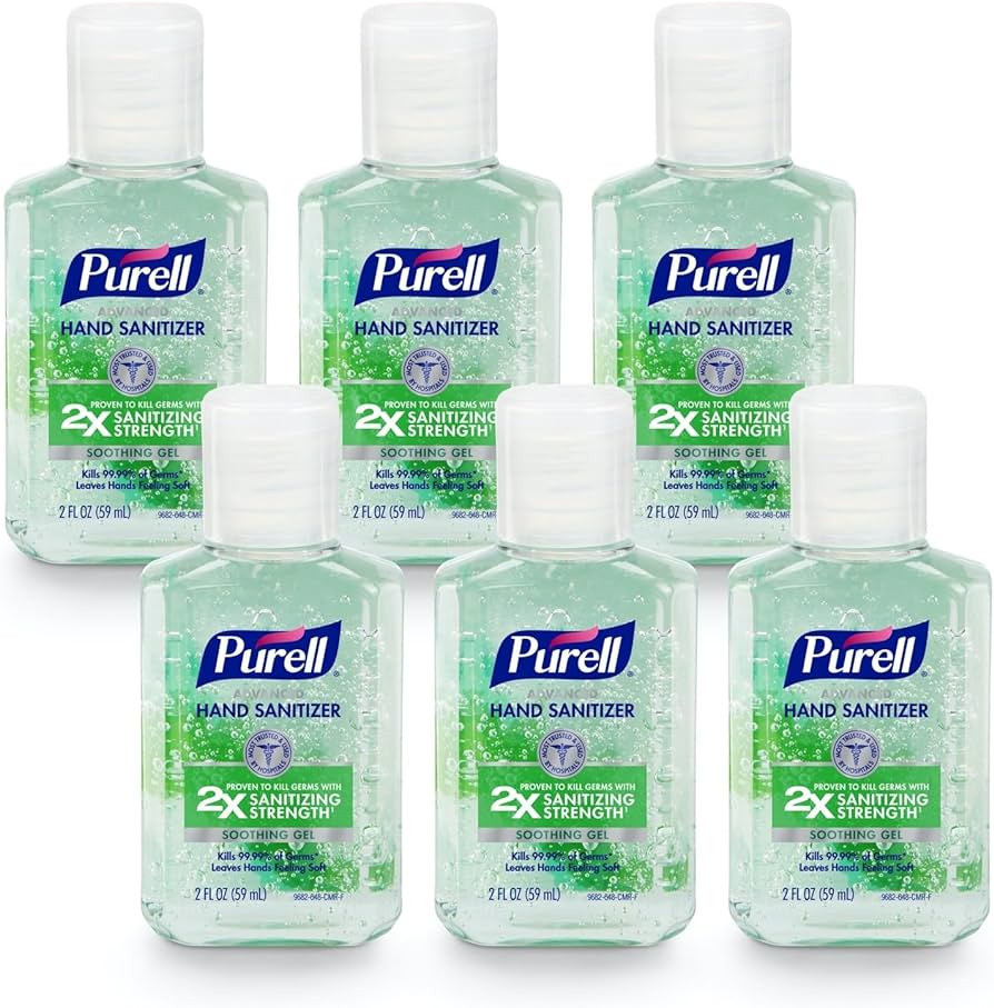 PURELL Advanced Hand Sanitizer Soothing Gel, Fresh Scent, 2 fl oz Travel Size Flip-Cap Bottle (Pa... | Amazon (US)