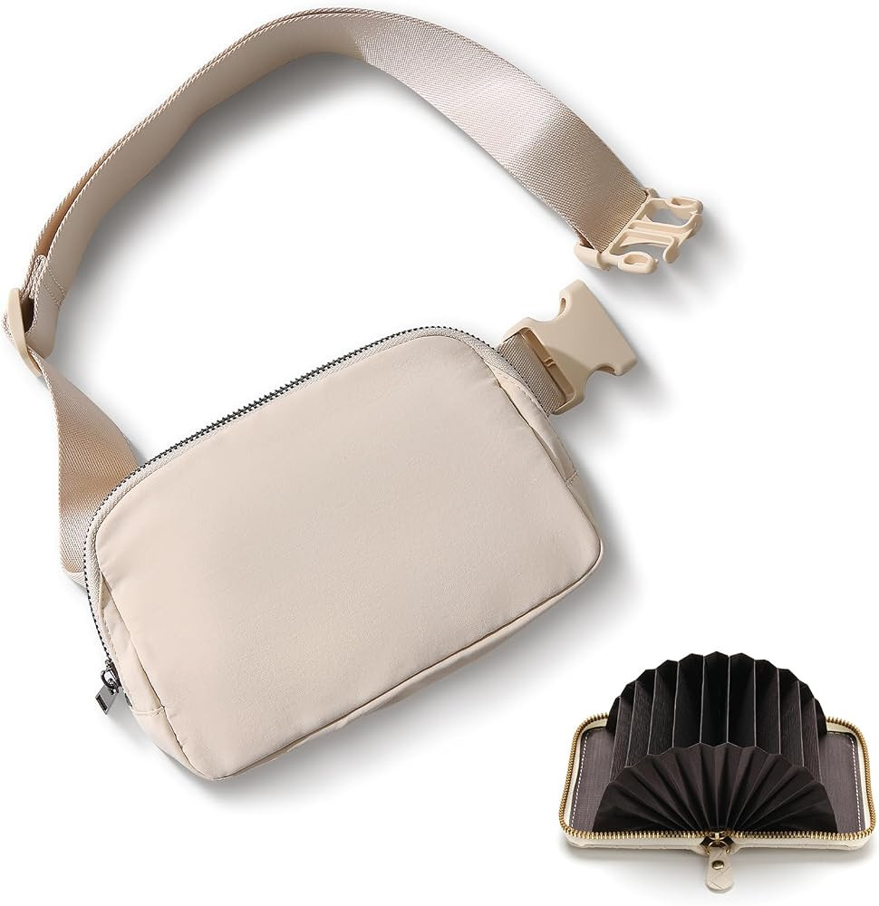 Belt Bag with Card Wallet for Women Men, Everywhere Fanny Pack Crossbody Bags with Adjustable Str... | Amazon (US)