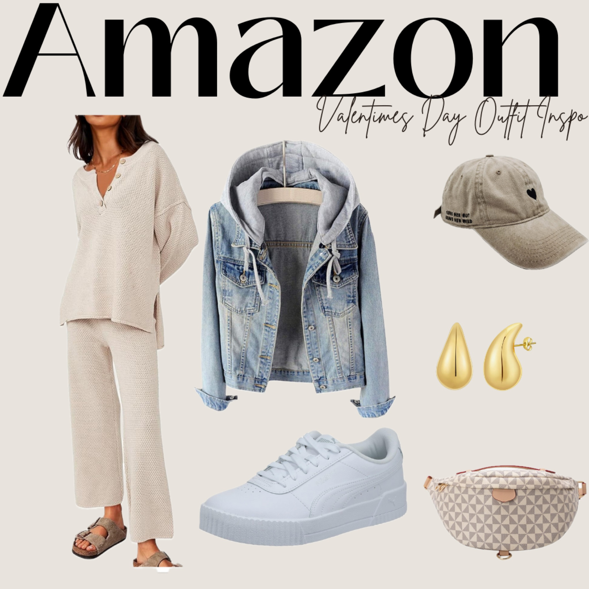 Amazon outfit ideas
Amazon Valentine’s Day outfits
Valentine’s Day outfit ideas
Outfit ideas
Amazon outfits 
Cute outfit ideas
Amazon finds
Amazon fashion 
Cozy outfits
Cute outfits 
Stay home outfit
Simple outfit
White sneakers
Jean jacket with hoodie
Hoodie jacket
Cute hat


#LTKshoecrush #LTKfindsunder50 #LTKitbag