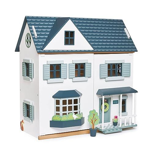 Tender Leaf Toys - Dovetail House - Large Luxury 27.36" Tall 3 Story Doll House with 6 Rooms - Gender-Neutral Dollhouse - Encourage Creative and Imaginative Fun Play for Children - Age 3+ | Amazon (US)