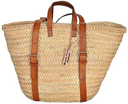 Palm Leaf Taza Backpack, Straw Bag Made, Shopping and Picnic Baskets, Traditional Moroccan Bag, L... | Amazon (US)