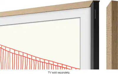 Samsung - 55” The Frame Customizable Bezel - Modern Teak | Best Buy U.S.
