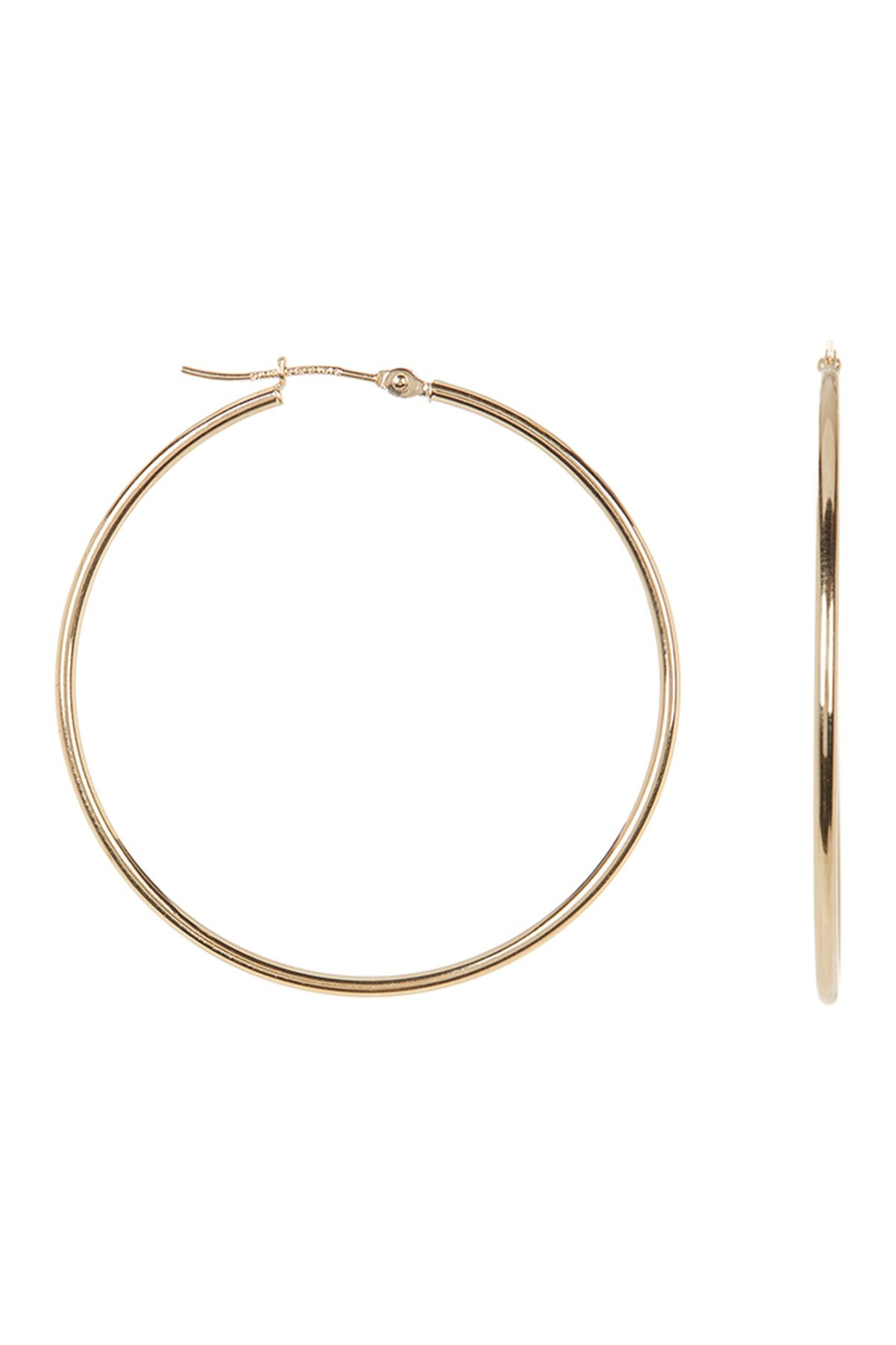 KARAT RUSH10K Yellow Gold 19mm Tube Hoop Earrings | Nordstrom Rack