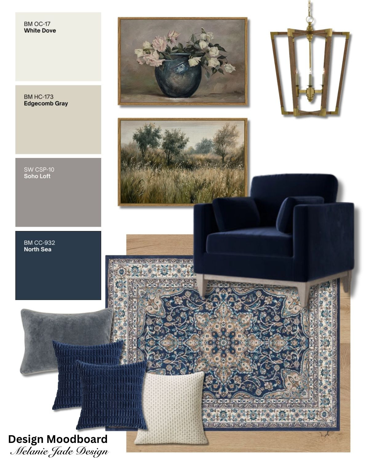 Deep and rich blues with creams and a gray that has hints of violet. Pair it with a Persian rug and matching cushions  

 #LTKwinter #LTKhome #LTKstyletip