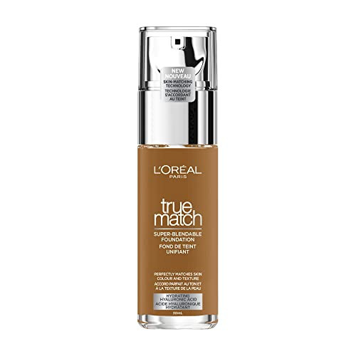 L’Oréal Paris Super-Blendable Foundation, Skincare Infused with Hyaluronic Acid & 80% Moisturizing Cream, Hydrates Skin in 72H & Improves Skin Quality in 2 Weeks, 9.5W Mahogany - 30ml | Amazon (CA)