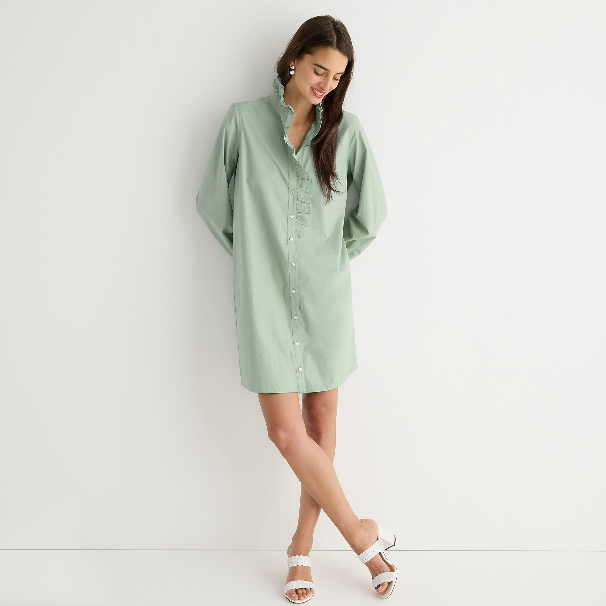 Cottage shirtdress in cotton poplin | J. Crew US