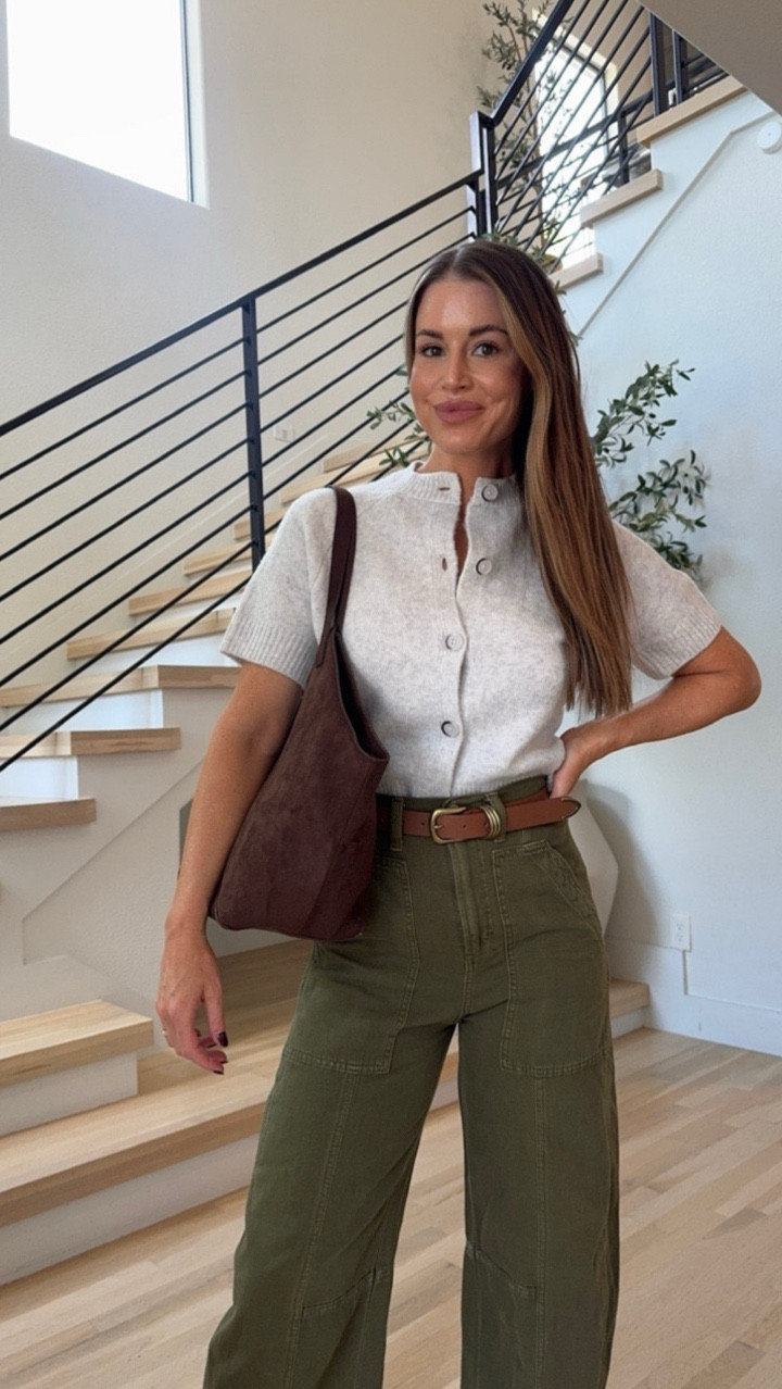 I am loving this outfit! The light grey cardigan looks so cute with these olive green pants. 

This large dark brown suede bag is also amazing and holds so much!

Fall outfits
Fall outfit 
Olive green jeans 
Sweater  
Fall outfit ideas 
Target style
Target fashion 
Target outfit 
Teacher outfits 

#LTKShoeCrush #LTKItBag #LTKStyleTip