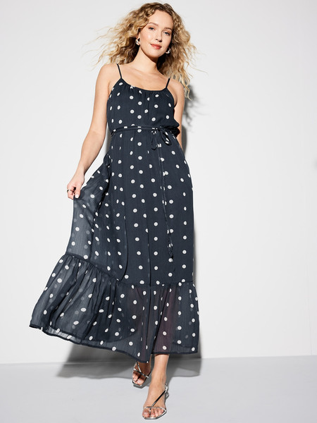 The Occasion by Old Navy Waist-Defined Chiffon Maxi Dress | Old Navy | Old Navy (US)