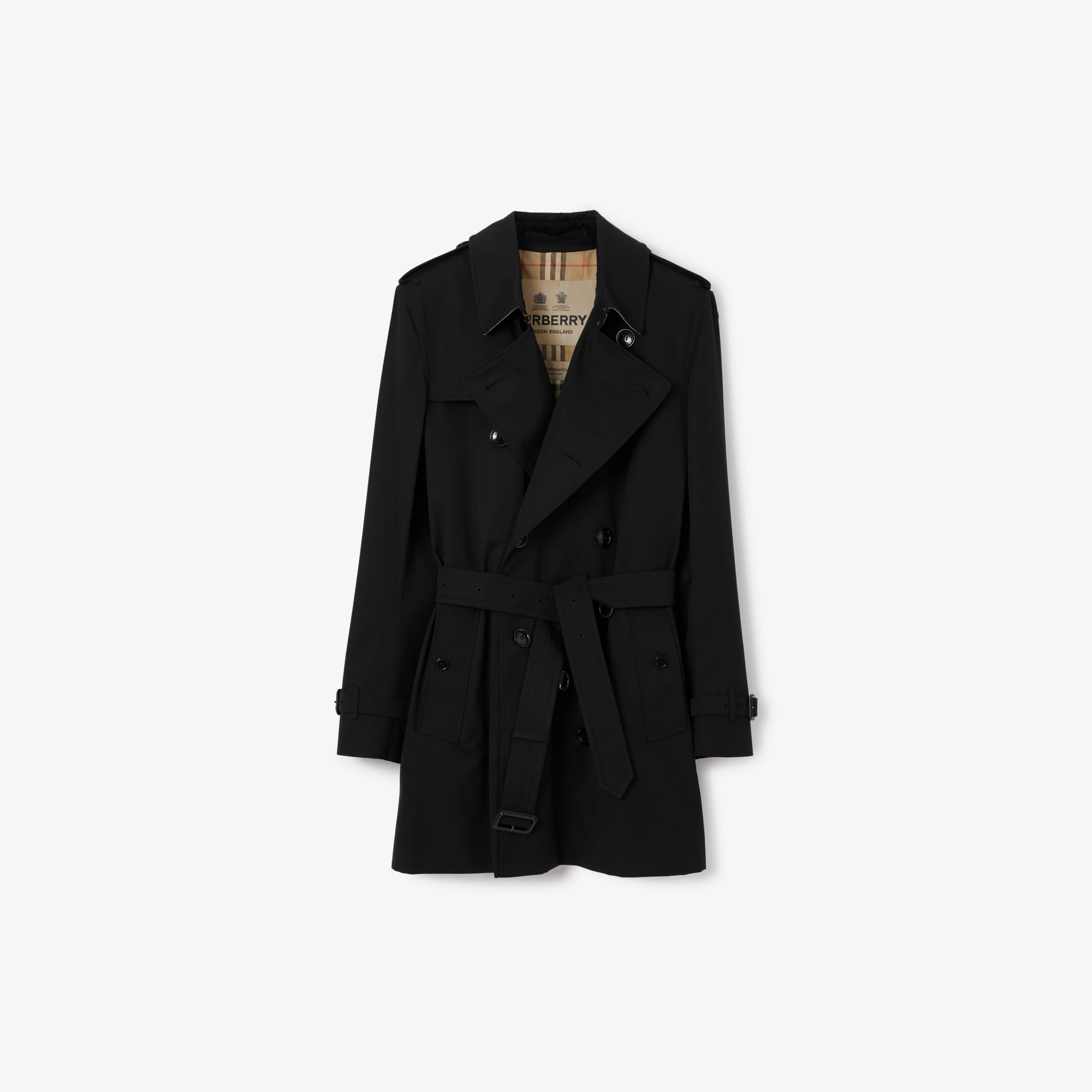 Short Kensington Heritage Trench Coat in Black - Men | Burberry® Official | Burberry (US)