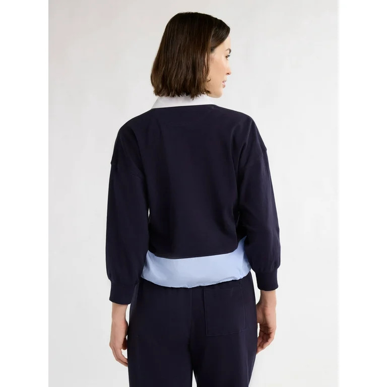 Free Assembly Women’s Cotton Drawstring Mixy Top, Sizes XS-XXL | Walmart (US)