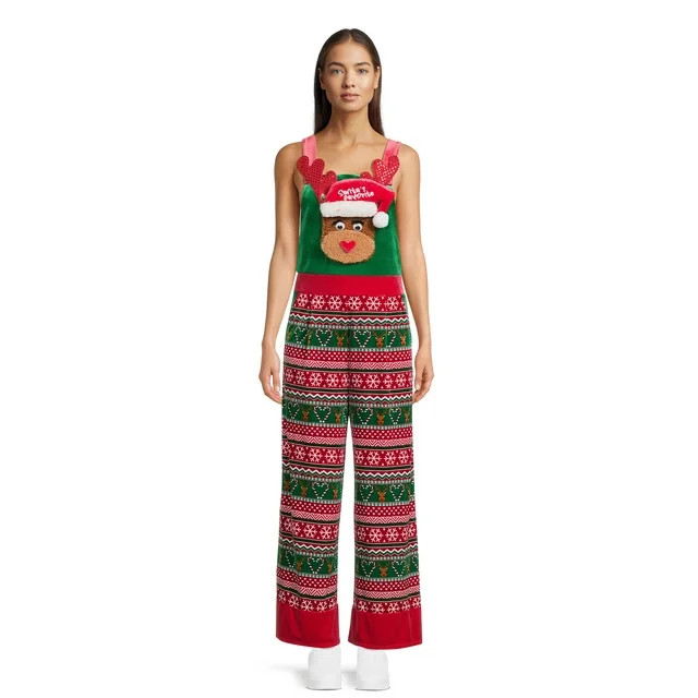 No Boundaries Juniors Rudolph Christmas Jumpsuit, Sizes XS-3XL | Walmart (US)