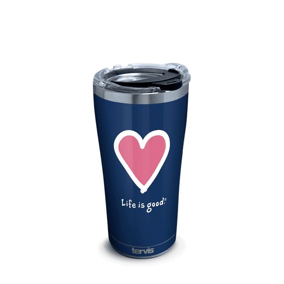 Heart Vintage Stainless Steel Tumbler, 20oz | Life is good