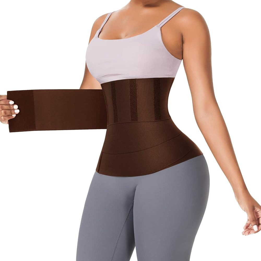 FeelinGirl Waist Trainer for Women Trimmer Belt Waist Cincher Tummy Wrap Plus Size Snatch Me Up B... | Amazon (US)
