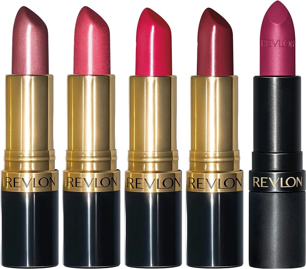 Revlon Lipstick Set, Super Lustrous 5 Piece Gift Set, Multi-Finish, Cream Pearl & Matte, Pack of ... | Amazon (US)