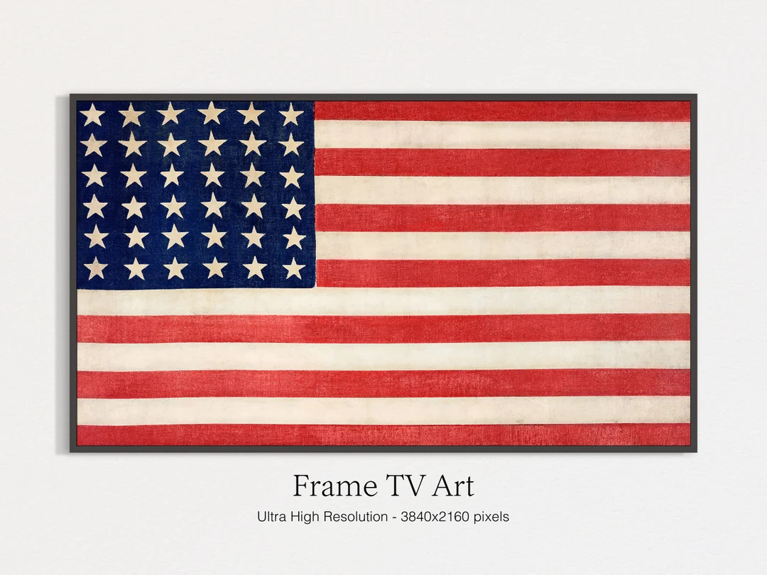 Samsung Frame Tv Art, Frame TV American Flag, Flag Art for TV, Memorial Day, 4th of July, Indepen... | Etsy (US)