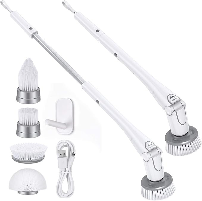 Tilswall Cordless Electric Spin Scrubber - IPX7 Waterproof Cleaning Brush with 180Min Runtime & 4... | Amazon (US)