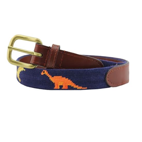 Smathers and Branson Dinosaurs Children's Needlepoint Belt | JoJo Mommy