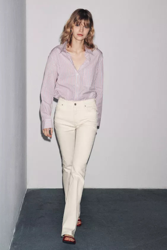 ZW COLLECTION BOOTCUT HIGH-WAIST JEANS | Zara UK