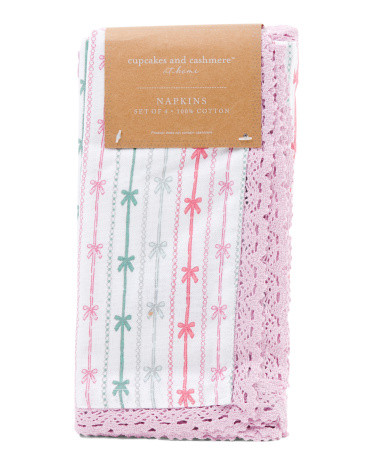 4pk Beads And Bows Napkins | TJ Maxx
