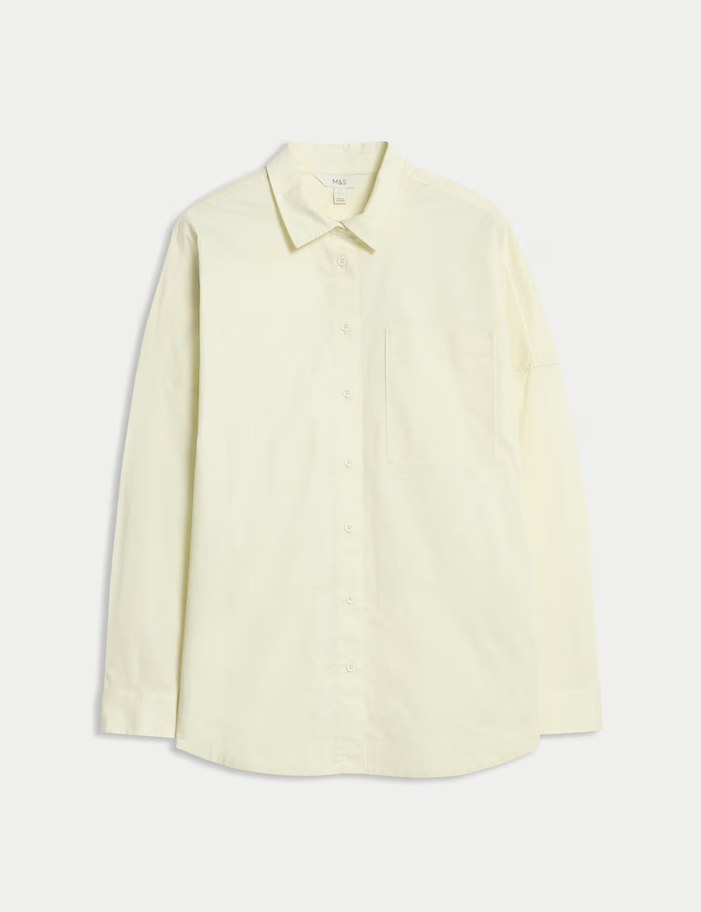 Pure Cotton Collared Button Through Oversized Shirt | Marks & Spencer (UK)