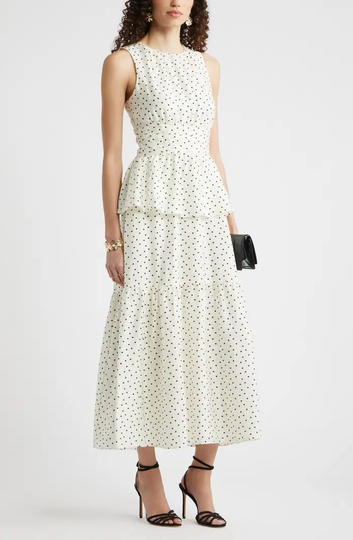 Crewneck Seamed Waist Maxi Dress | Nordstrom