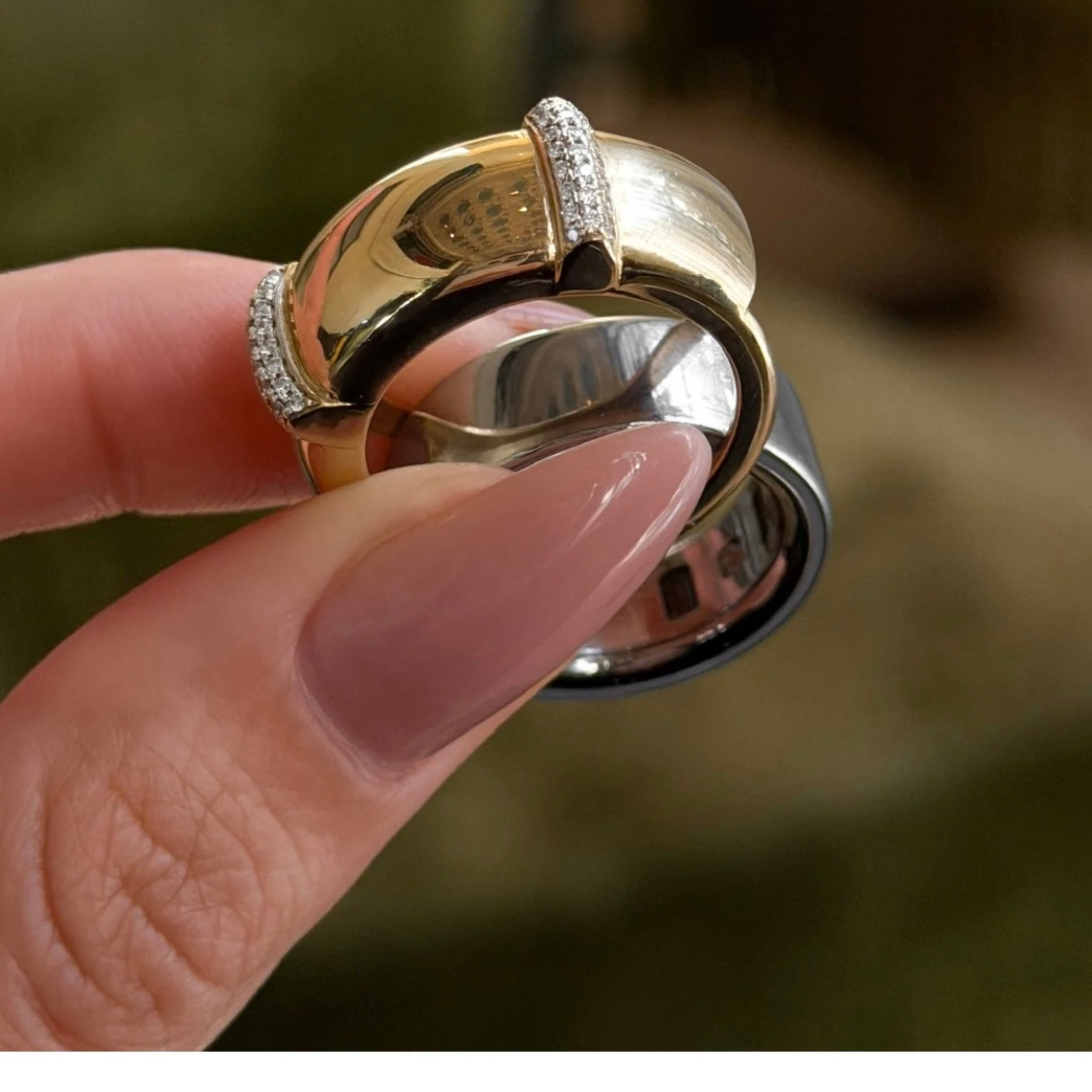 This two TONE diamond casing ring for your beautiful hand to make your Aura Ring looks so unique and beautiful

#LTKmomlife #LTKdayinmylife #LTKootd