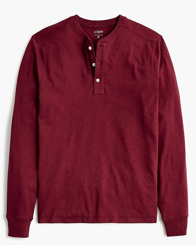 Long-sleeve henley in slub cotton | J.Crew Factory