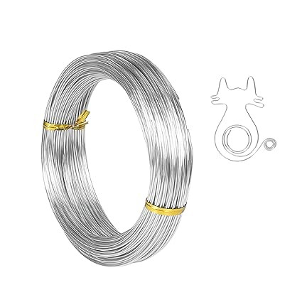 18 Gauge Aluminum Craft Wire, 165 Feet 1mm Bendable Metal Wire for Jewelry Making, Sculpting, Flo... | Amazon (US)