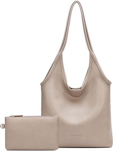 Montana West Hobo Bags for Women Designer Top Handle Purses Ladies PU Leather Shoulder Handbag Se... | Amazon (US)