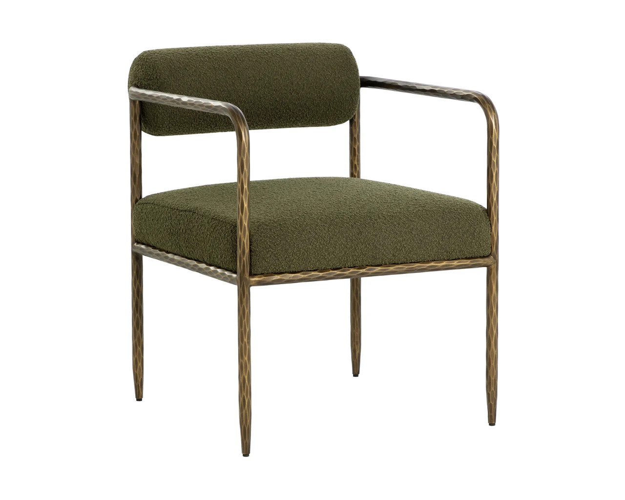 Ajani Dining Arm Chair In Green | 1stopbedrooms