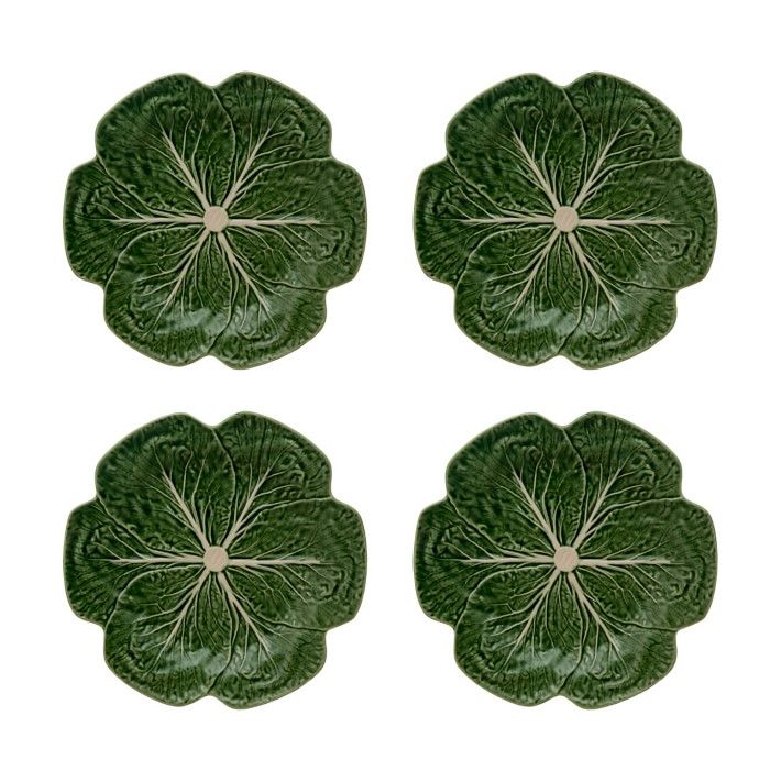 Bordallo Pinheiro Cabbage Dinner Plates, Set of 4, Green | Williams-Sonoma